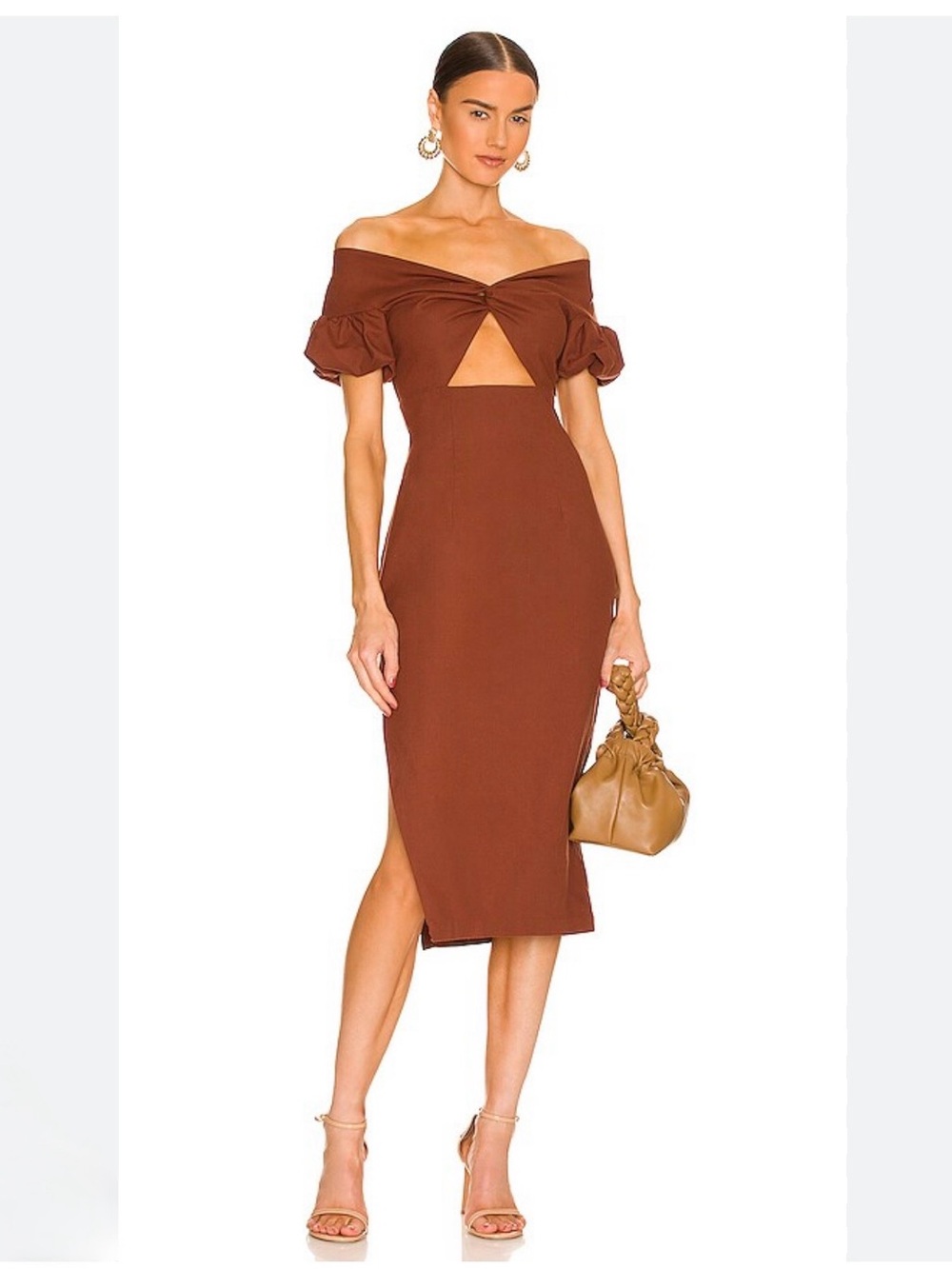Revolve YAURA Toni Off-Shoulder midi dress